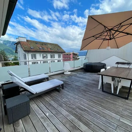 Joli Appartement Terrasse Montreux Clarens Exterior photo